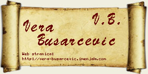 Vera Busarčević vizit kartica